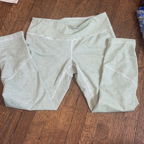 Zella Striped Green Leggings - Picture 2 of 5
